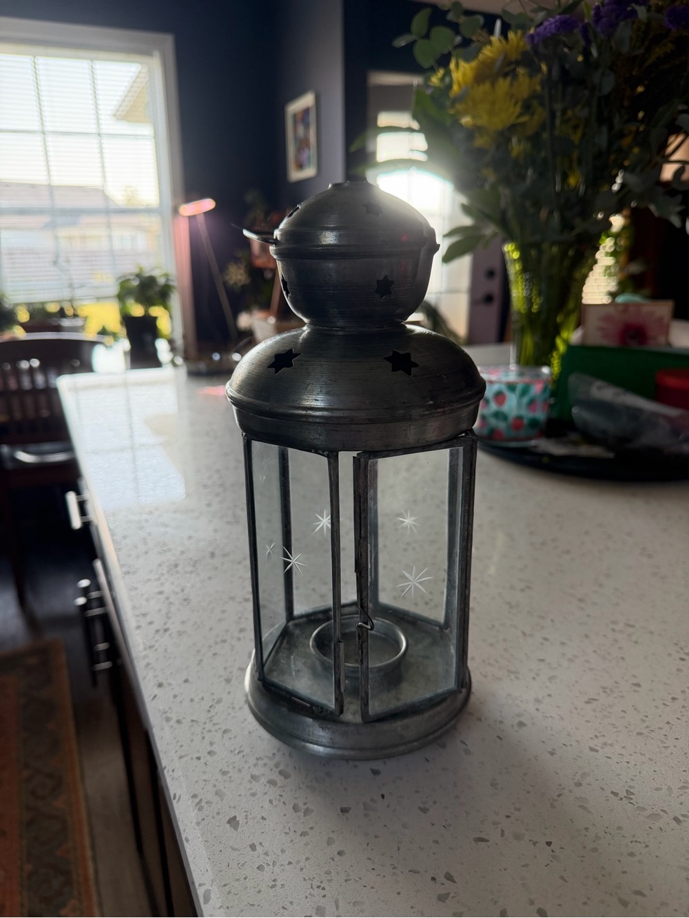 Metal Lantern Candle Holder